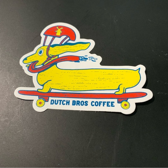 Dutch Bros Other Dutch Bros Weiner Dog Skateboard Sticker Skater